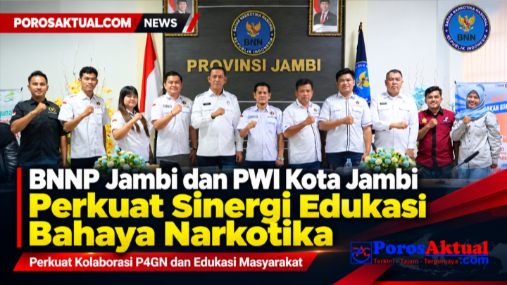 BNNP Jambi dan PWI Kota Jambi Perkuat Sinergi Edukasi Bahaya Narkotika