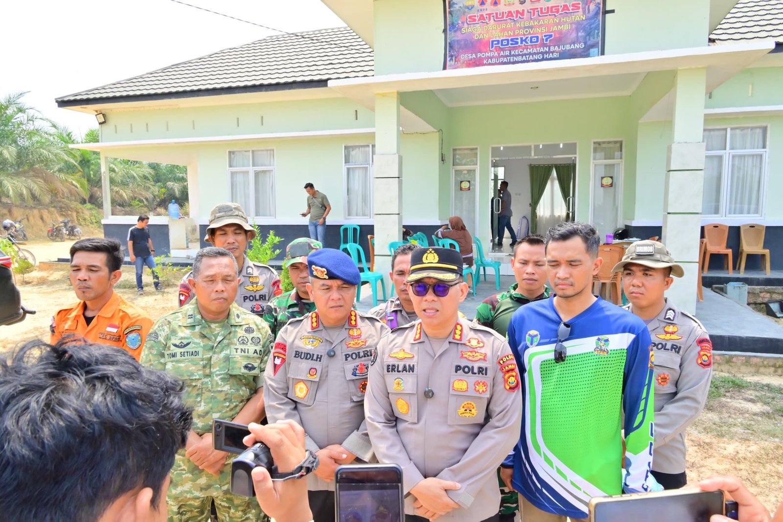 Polda Jambi Cek Satgas Karhutla di Batanghari, Kesehatan Personel dan Warga Jadi Perhatian