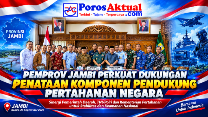 Pemprov Jambi Perkuat Dukungan Penataan Komponen Pendukung Pertahanan Negara