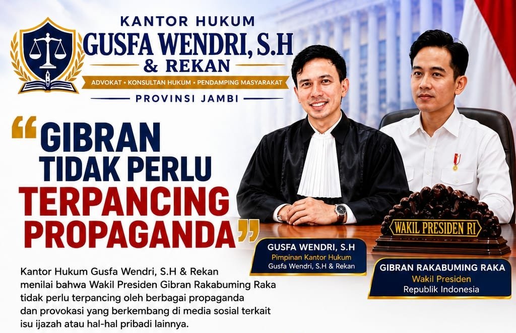 GIBRAN DIMINTA TAK TERPANCING PROPAGANDA SOAL IJAZAH: BUKTIKAN LEWAT FAKTA DAN JALUR HUKUM