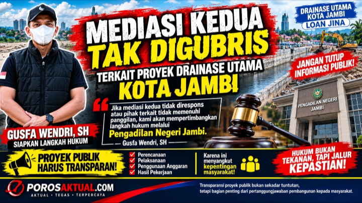 Mediasi Kedua Tak Digubris, Gusfa Wendri SH Siapkan Langkah Hukum Terkait Proyek Drainase Utama Kota Jambi