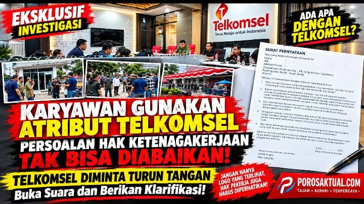 PEKERJA GUNAKAN ATRIBUT TELKOMSEL, HAK KETENAGAKERJAAN DIPERTANYAKAN: TELKOMSEL DIMINTA BUKA SUARA